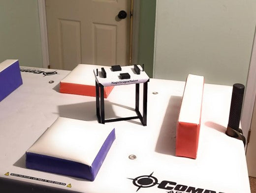 Miniature Armwrestling Table. Mini Decorative Armwrestling Table, Great Display Piece and Conversation Starter. Perfect display for your Home or Work Desk, Trophy Room, Home Gym, or Mantle.